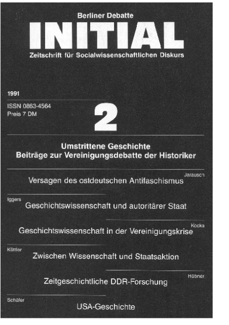 Cover von Umstrittene Geschichte. Beiträge zur Vereinigungsdebatte der Historiker
