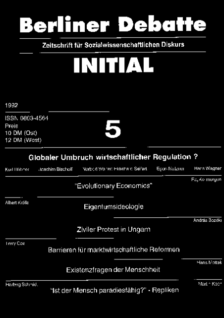 Cover von Globaler Umbruch wirtschaftlicher Regulation ?