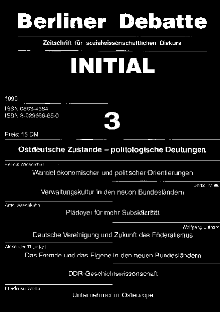 Cover von Ostdeutsche Zustände - politologische Deutungen