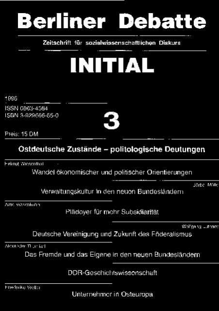 Coverbild von  Ostdeutsche Zustände - politologische Deutungen