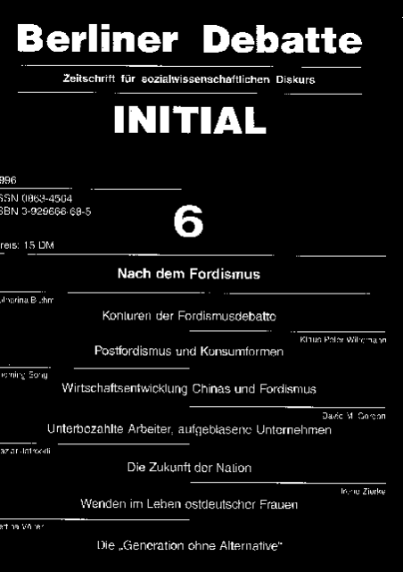 Cover von Nach dem Fordismus