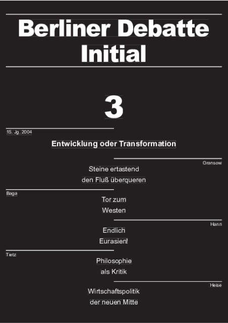 Cover von Entwicklung oder Transformation