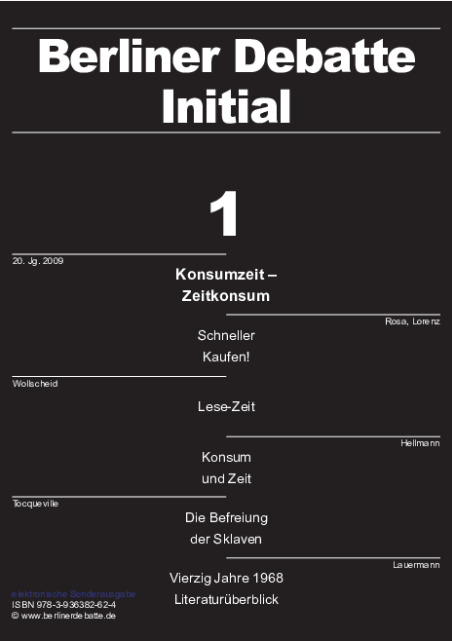 Cover von Konsumzeit - Zeitkonsum