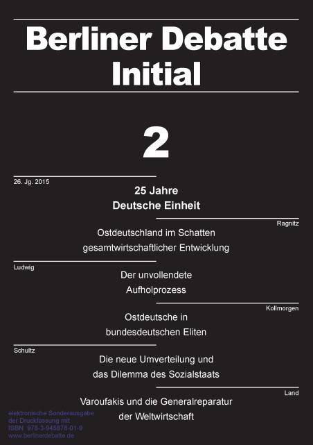 Cover von 25 Jahre Deutsche Einheit: Ostdeutschlands fragmentierte Integration